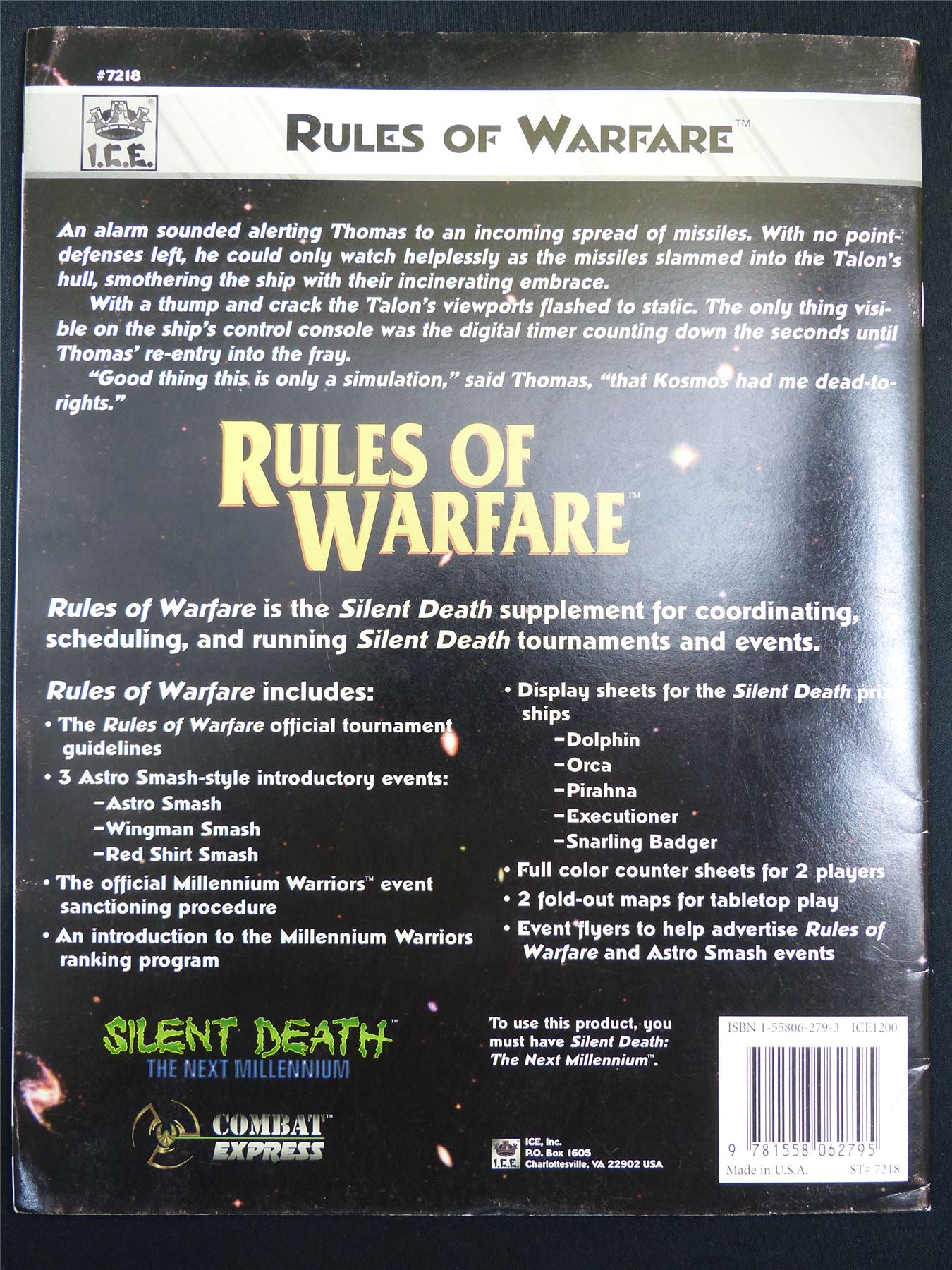 Silent Death: Rules of Warfare Miniatures Sourcebook - I.C.E. Booklet #2R0