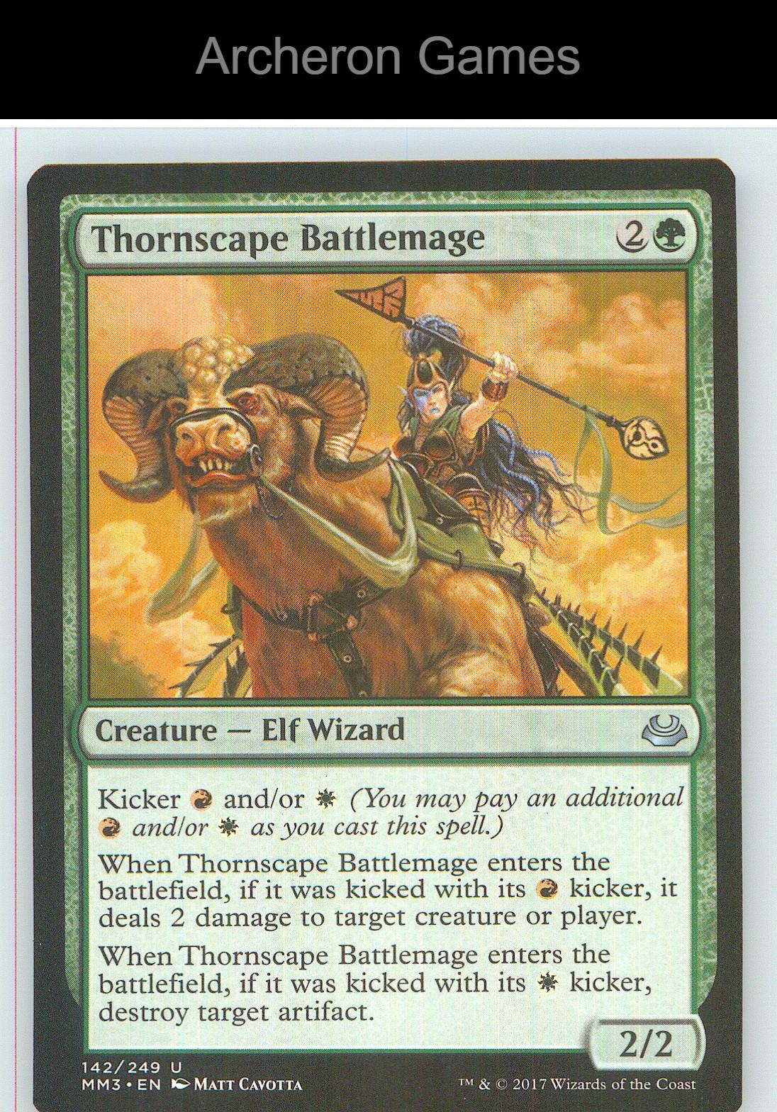 Thornscape Battlemage MM3 142 UC MTG Card NM/EX+