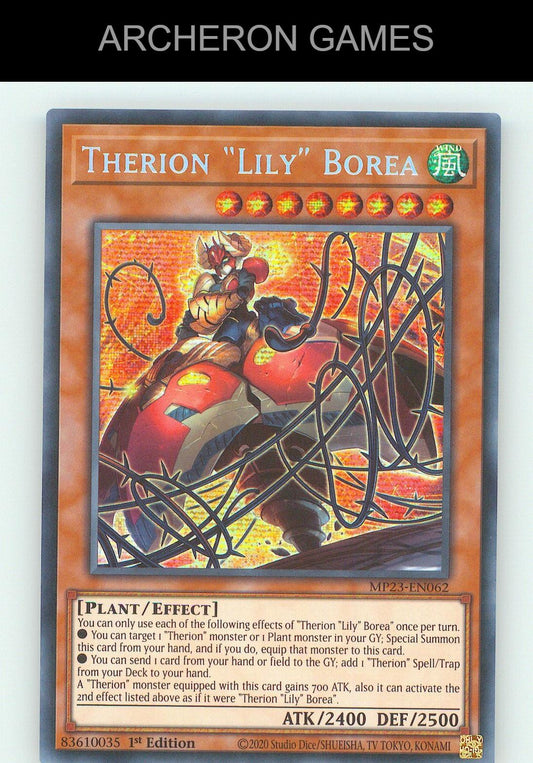 Therion "Lily" Borea SEC YUGIOH Card