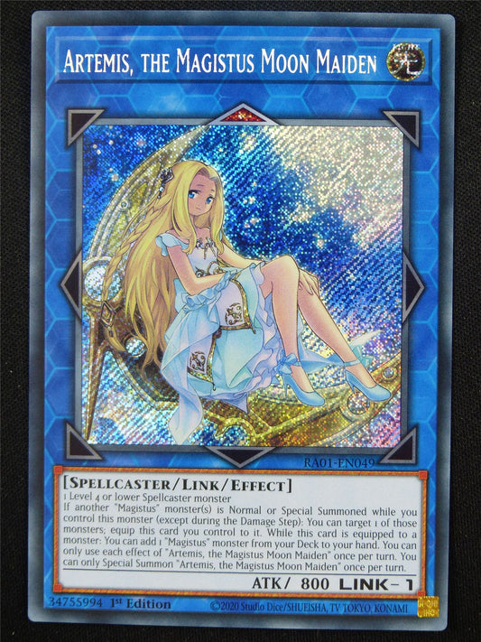Artemis The Magistus Moon Maiden RA01 Secret Rare - 1st ed Yugioh Card #4J8