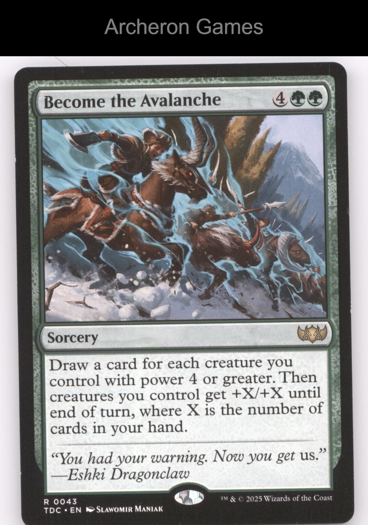 Become the Avalanche 43 R MTG Card Commander: Tarkir: Dragonstorm