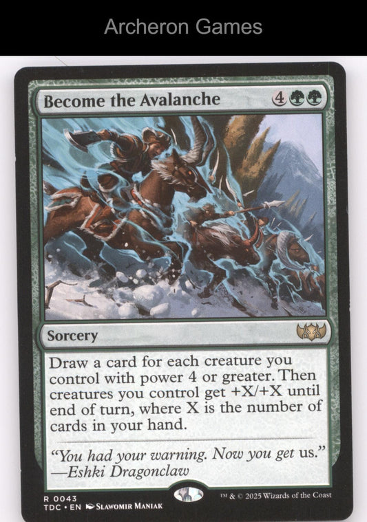 Become the Avalanche 43 R MTG Card Commander: Tarkir: Dragonstorm