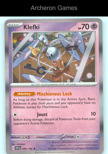 Pokemon Card Klefki SVI 096/198 R Scarlet & Violet Holo