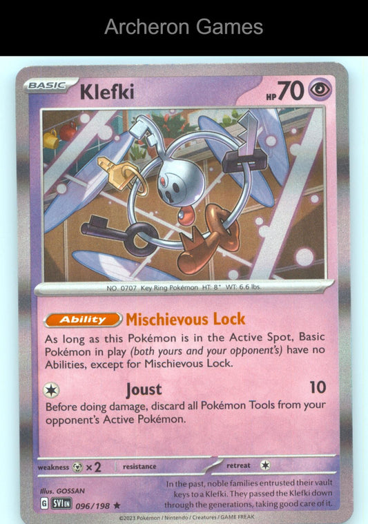 Pokemon Card Klefki SVI 096/198 R Scarlet & Violet Holo