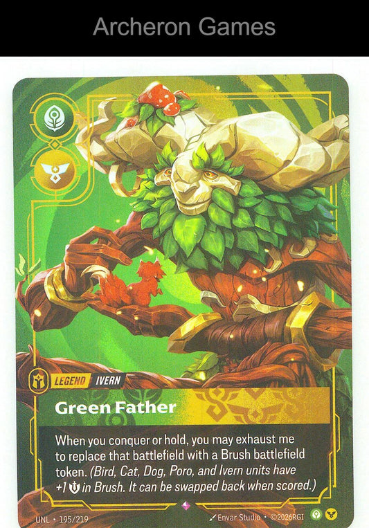 Ivern - Green Father UNL 195/219 R Unleashed Riftbound Card