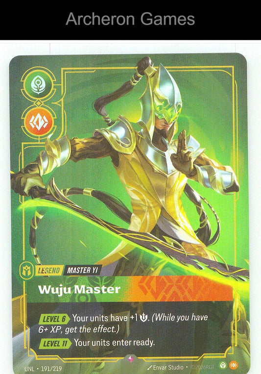 Master Yi - Wuju Master UNL 191/219 R Unleashed Riftbound Card