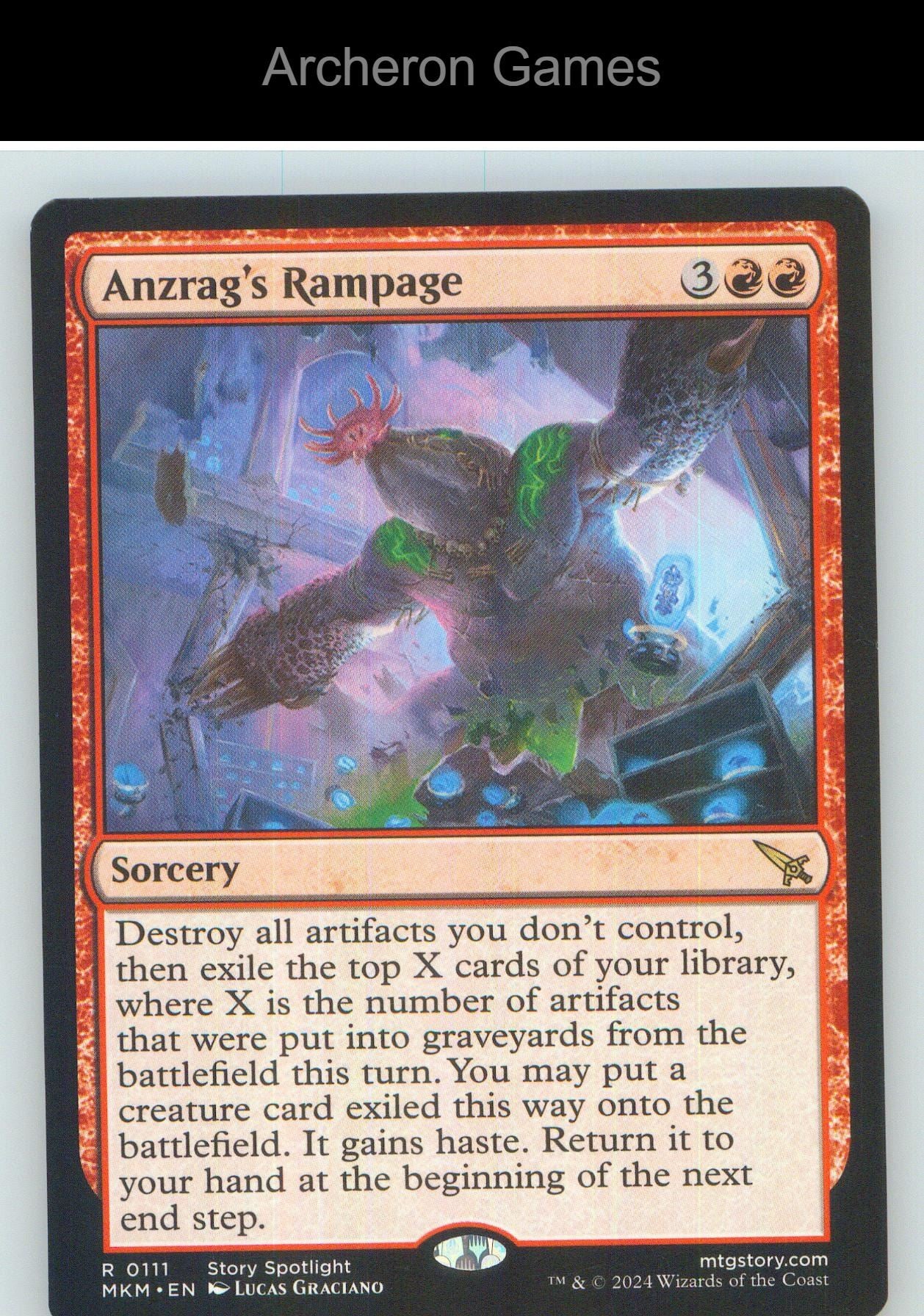 Anzrag's Rampage MKM 111 R MTG Card NM/EX+