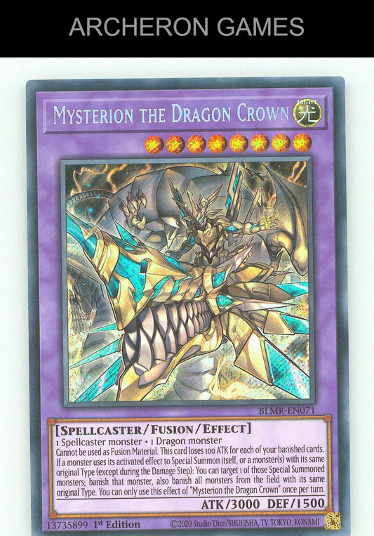 Mysterion the Dragon Crown SEC YUGIOH Card