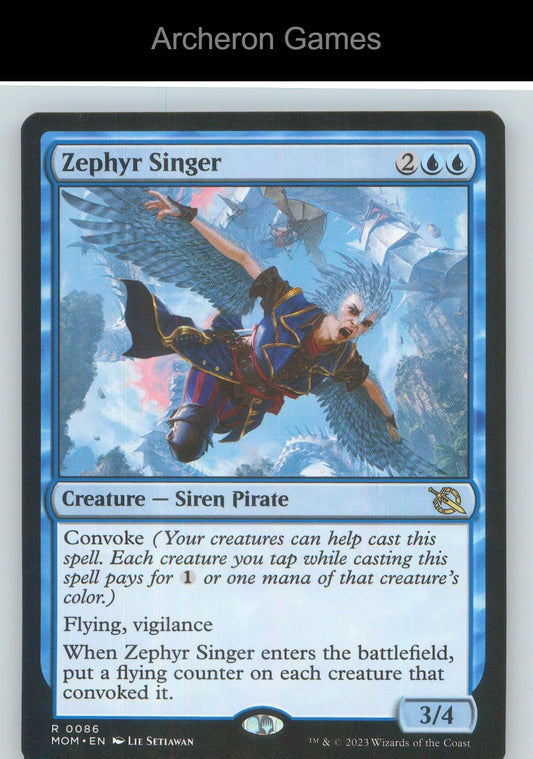 Zephyr Singer MOM 86 R MTG Card NM/EX+
