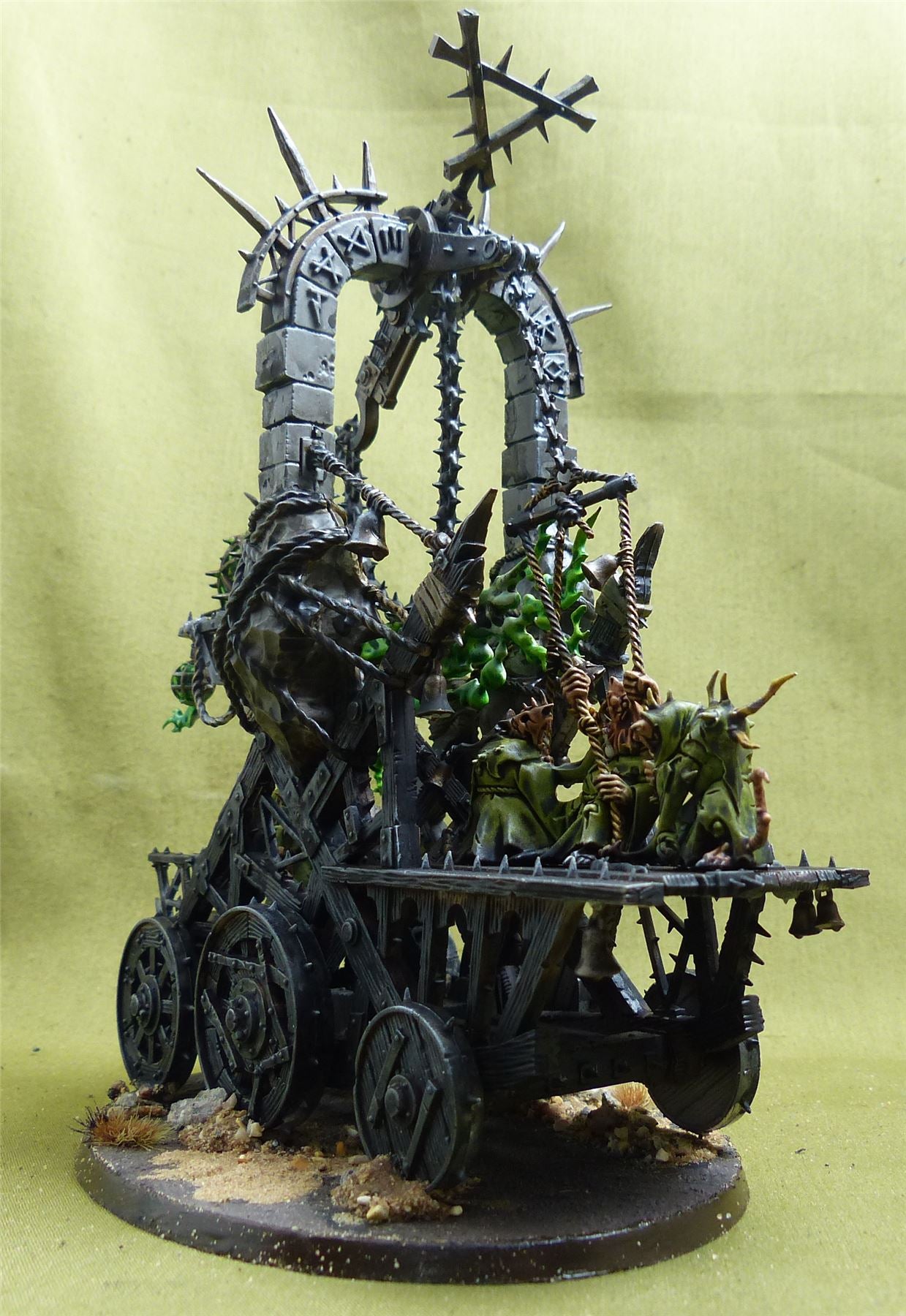Plague Priest on Plague Furnace painted - Skaven - Warhammer AoS #5SJ