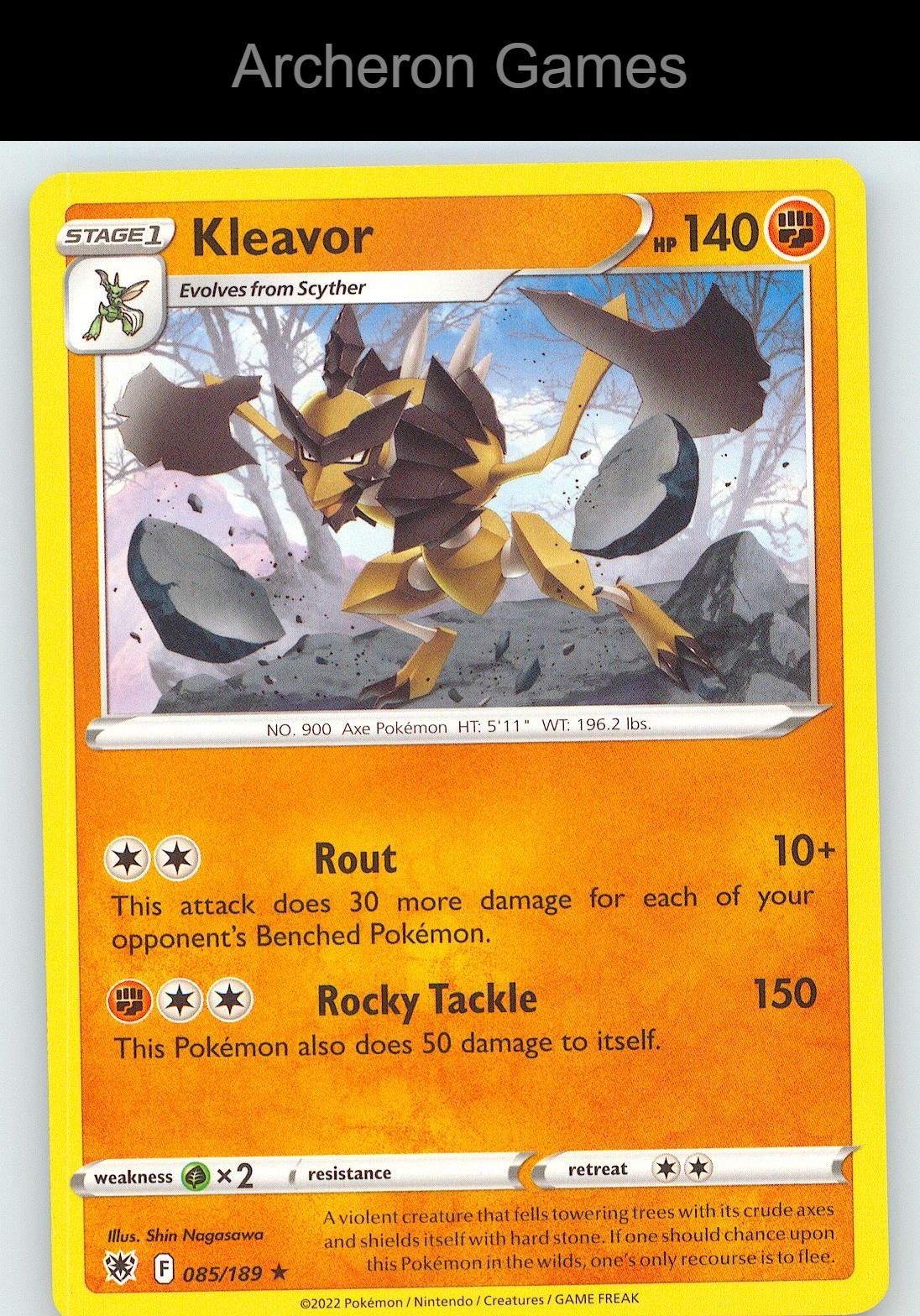 Pokemon Card Kleavor ASR 085/189 R Astral Radiance