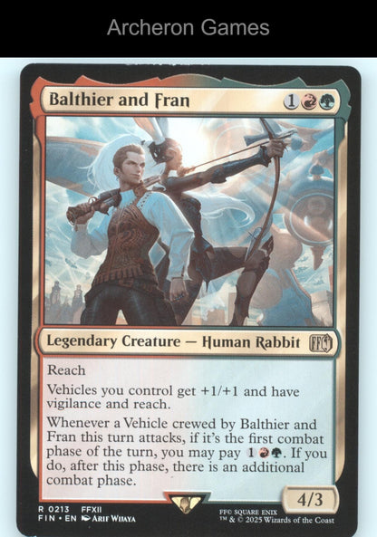 Balthier and Fran 213 R MTG Card FINAL FANTASY