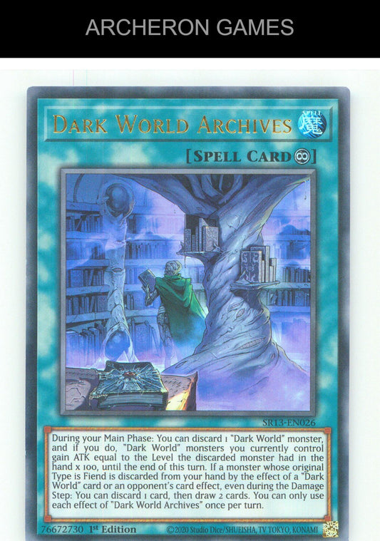 Dark World Archives UR YUGIOH Card 1st Edition