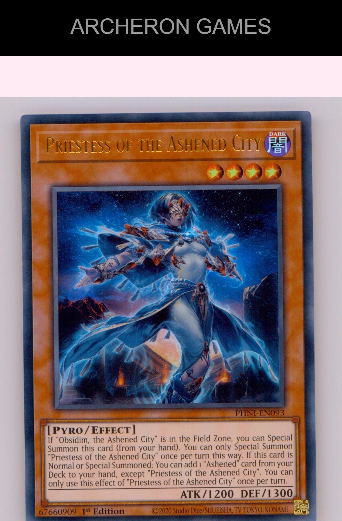 Priestess of the Ashened City Ultra Rare YUGIOH Card 1st Edition