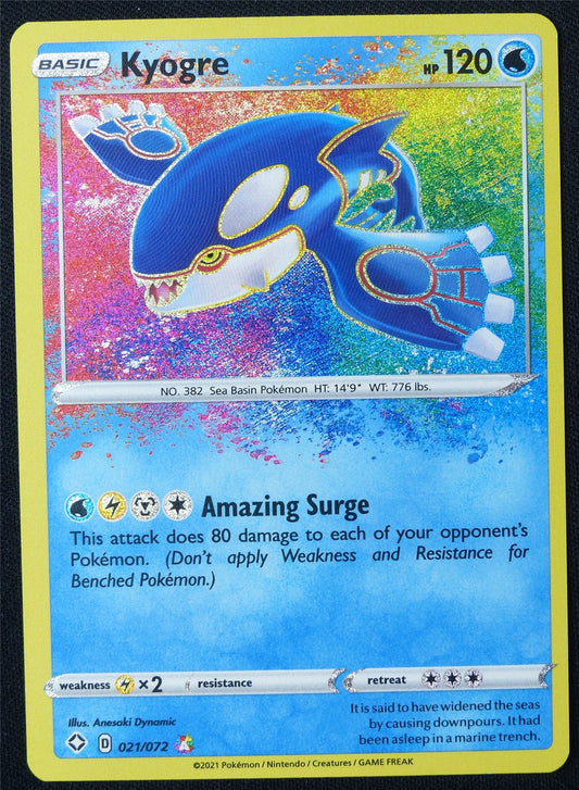 Kyogre 021/072 Textured Holo - Pokemon Card #3AR