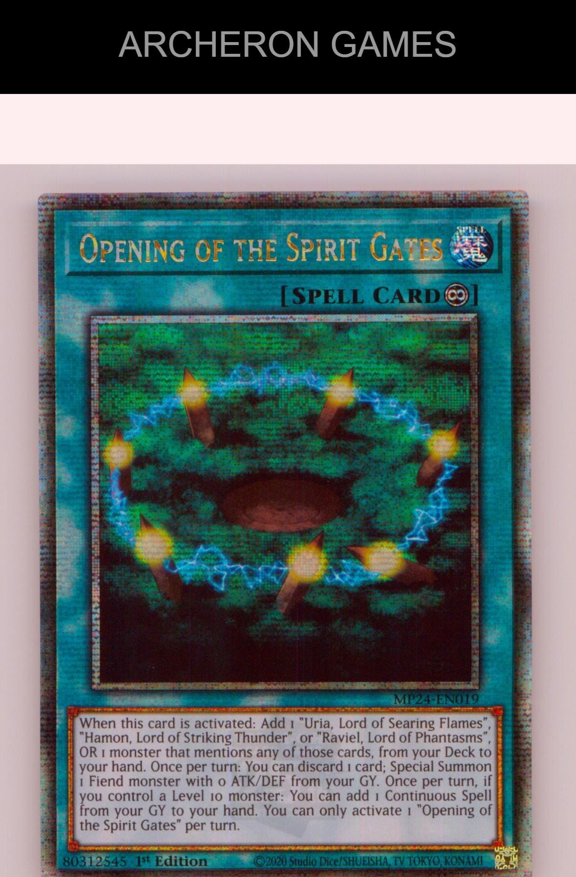 Opening of the Spirit Gates (Quarter Century Secret Rare) YUGIOH 1st Edition