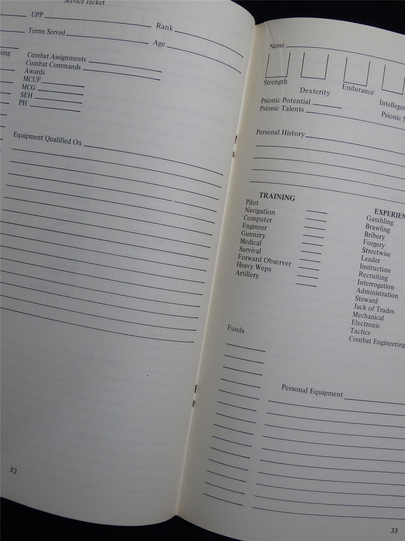 The Traveller Logbook: Judge Guild -  Roleplay Booklet #NG