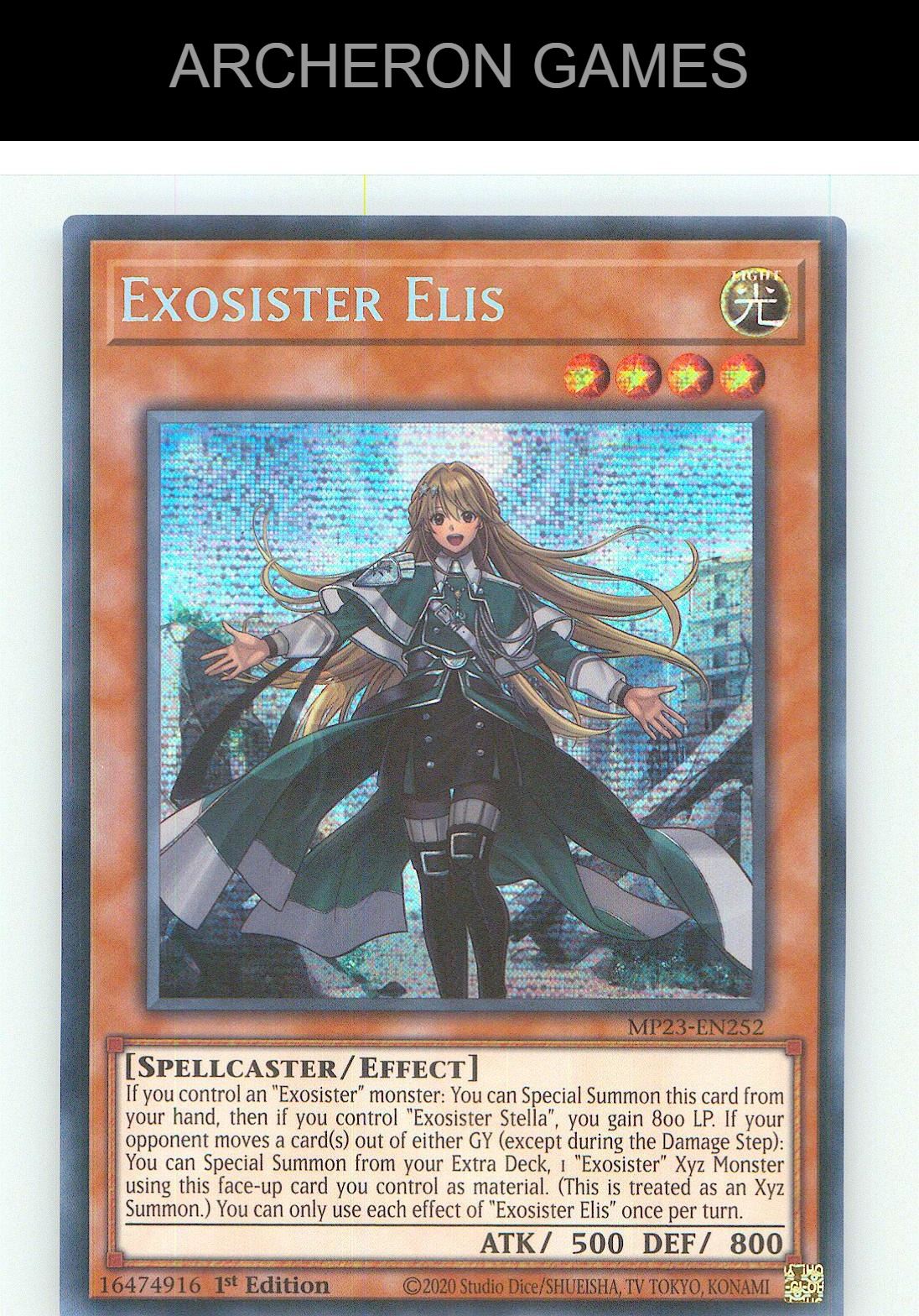 Exosister Elis Prismatic Secret Rare YUGIOH Card 1st Edition