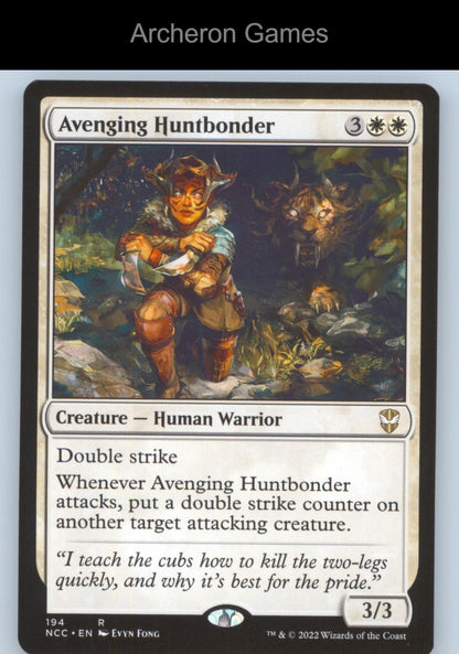Avenging Huntbonder 194 R MTG Card Commander: Streets of New Capenna