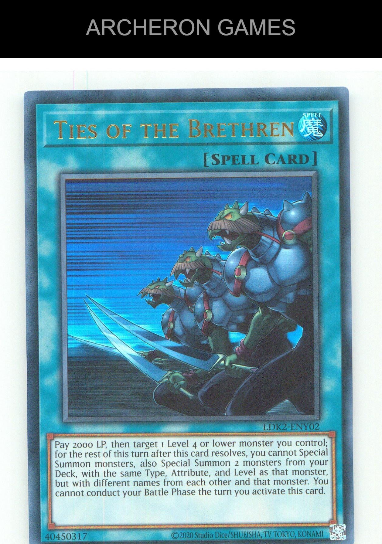 Ties of the Brethren UR YUGIOH Card Unlimited
