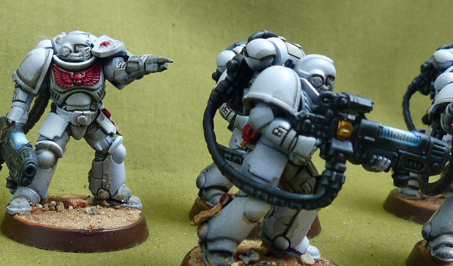 Hellblaster Squad set of 5 painted - White Scars - Warhammer 40K #4PV