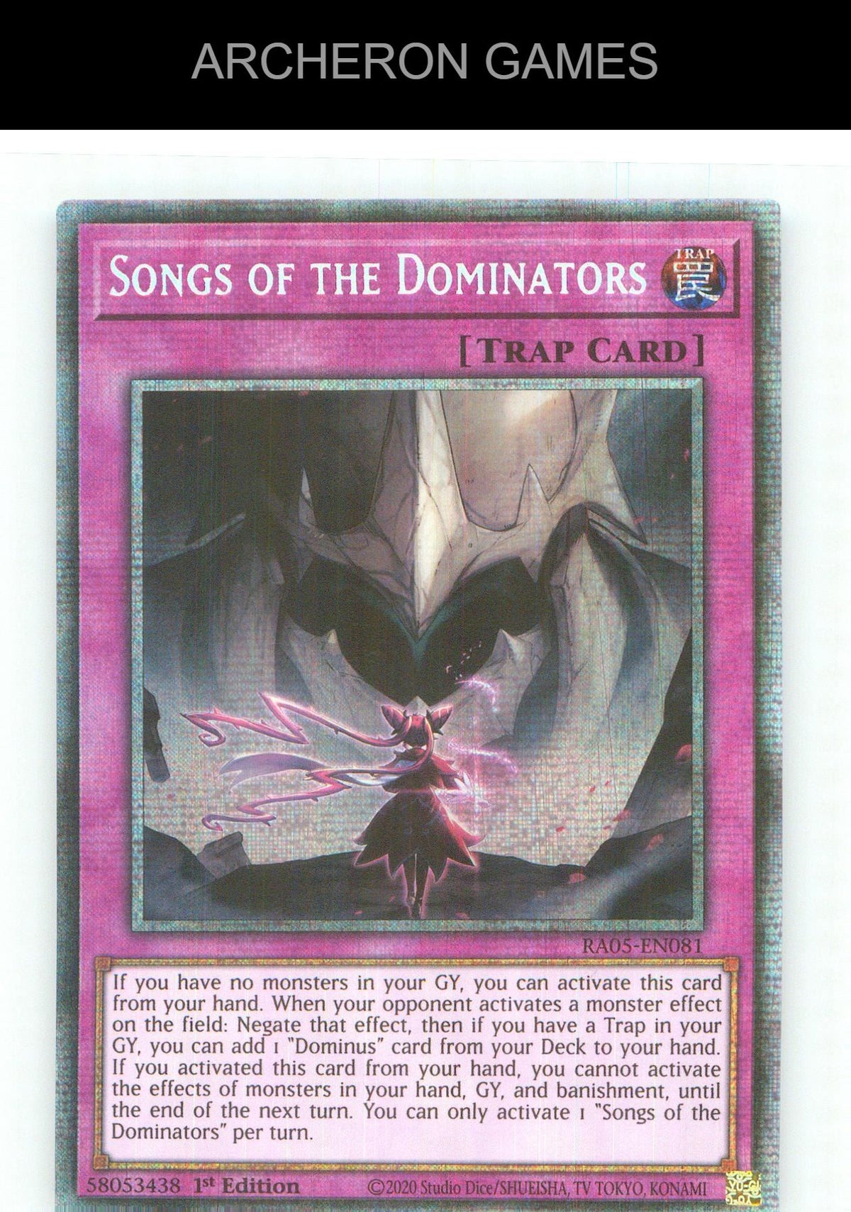 Songs of the Dominators (Starlight Rare) Starlight Rare YUGIOH Card 1st Edition