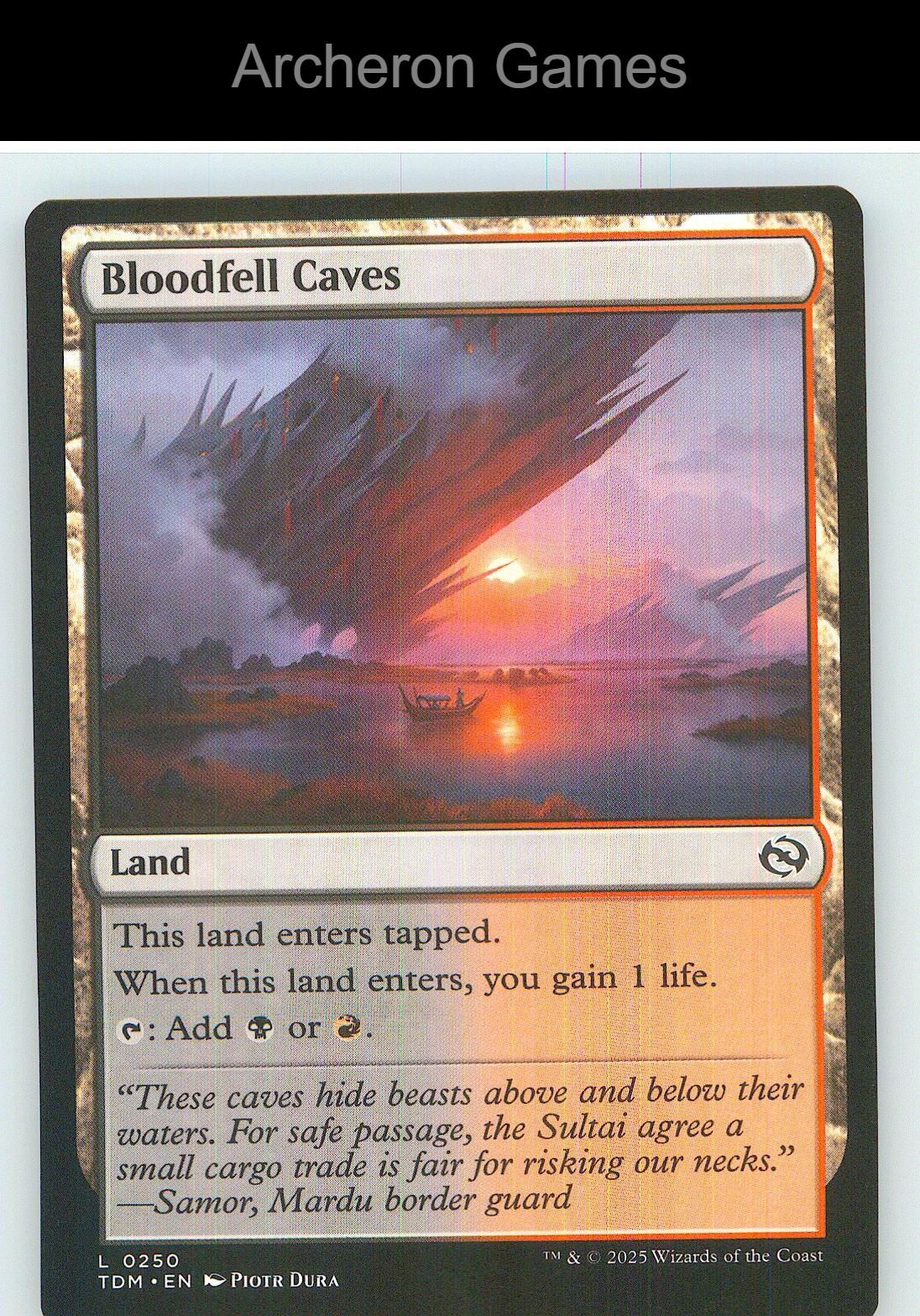 Bloodfell Caves TDM 250 Land MTG Card NM/EX+