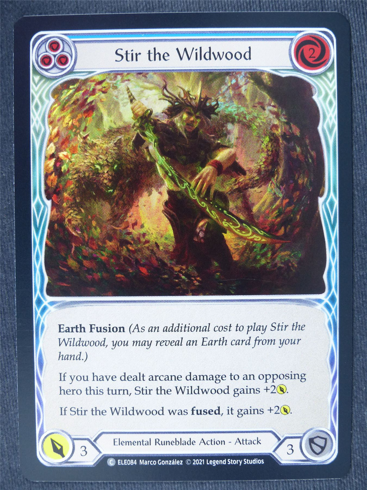 Stir the Wildwood C Foil Blue - 1st Ed Tales of Aria - Flesh and Blood
