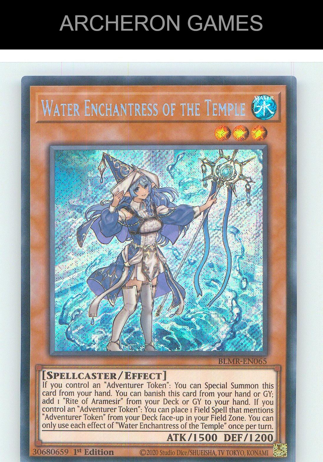 Water Enchantress of the Temple SEC YUGIOH Card 1st Edition