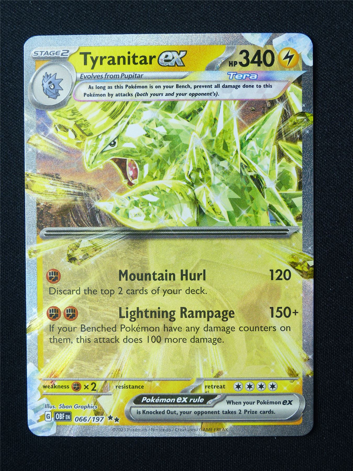 Tyranitar EX 066/197 Textured Holo - Pokemon Card #5YY