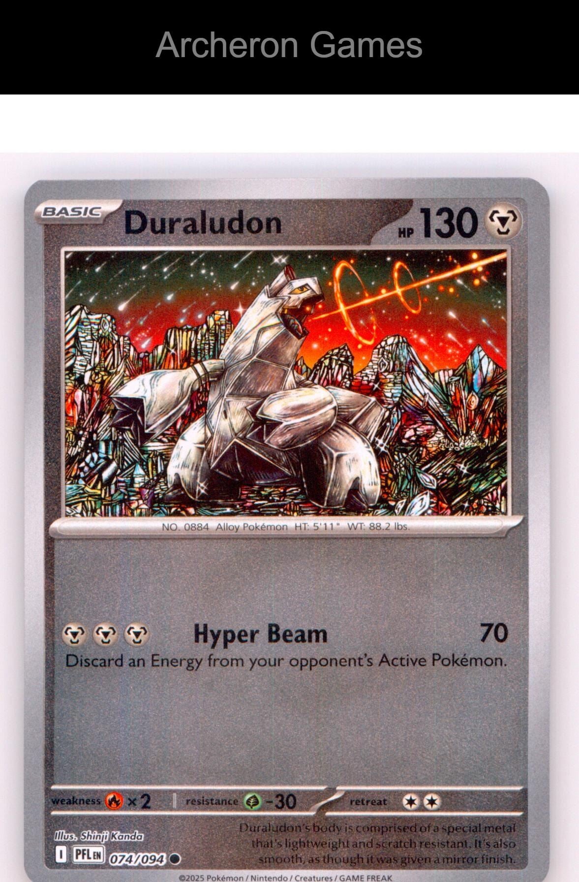 Pokemon Card Duraludon PFL 074/094 C Phantasmal Flames Reverse Holo