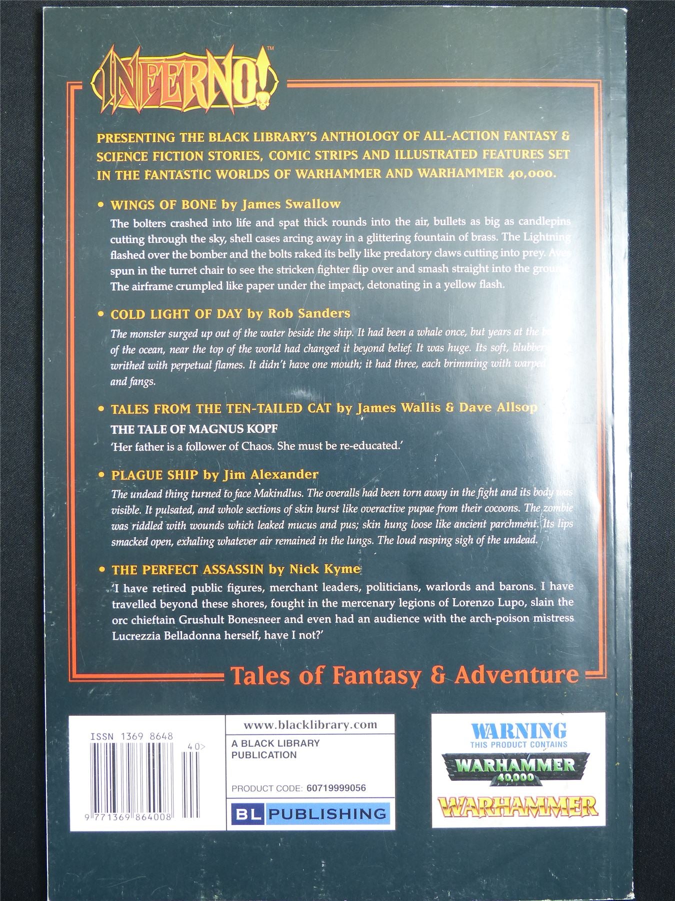 Inferno! Tales of Fantasy and Adventure #40 - Workshop Black Library Publication #1NU