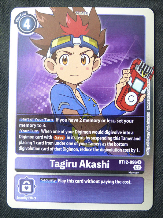 Tagiru Akashi BT12-096 R Foil - Digimon Card #185