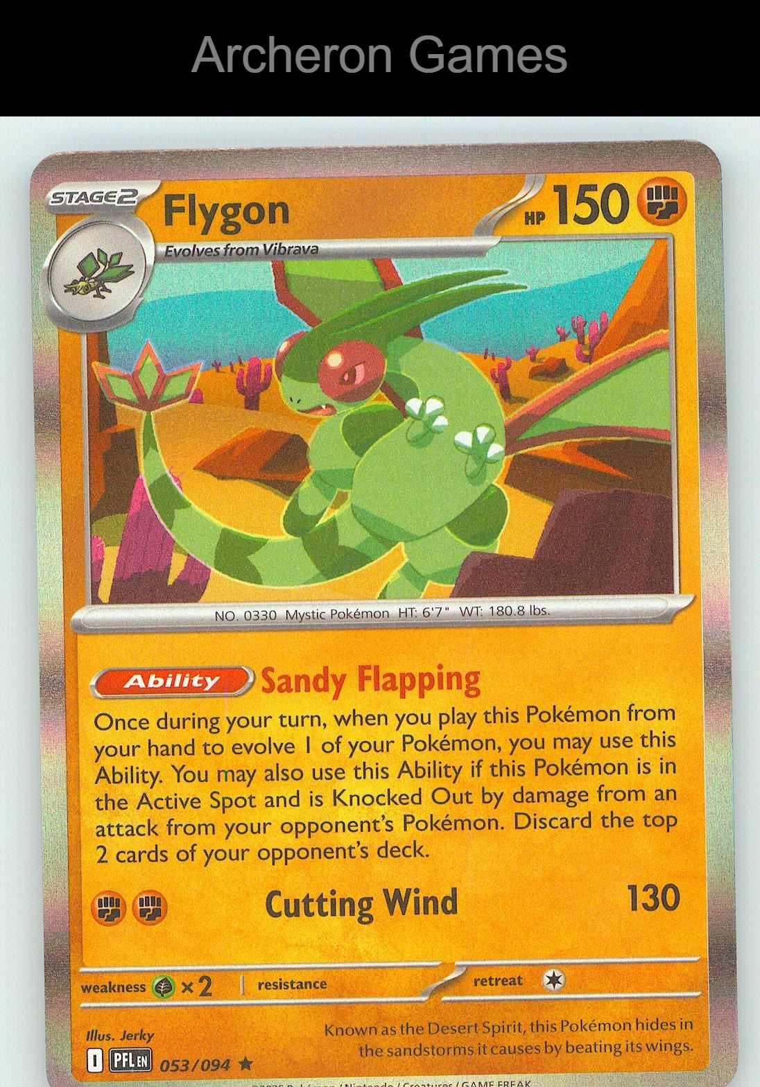 Pokemon Card Flygon PFL 053/094 R Phantasmal Flames Holo