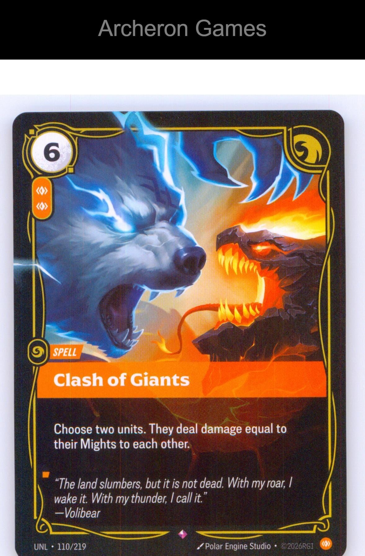 Clash of Giants UNL 110/219 R Unleashed Riftbound Card