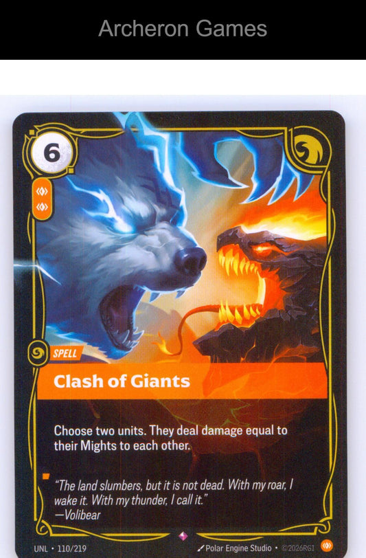 Clash of Giants UNL 110/219 R Unleashed Riftbound Card