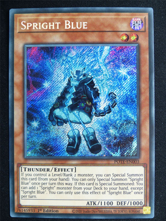 Spright Blue POTE Secret Rare - 1st ed Yugioh Card #4SN