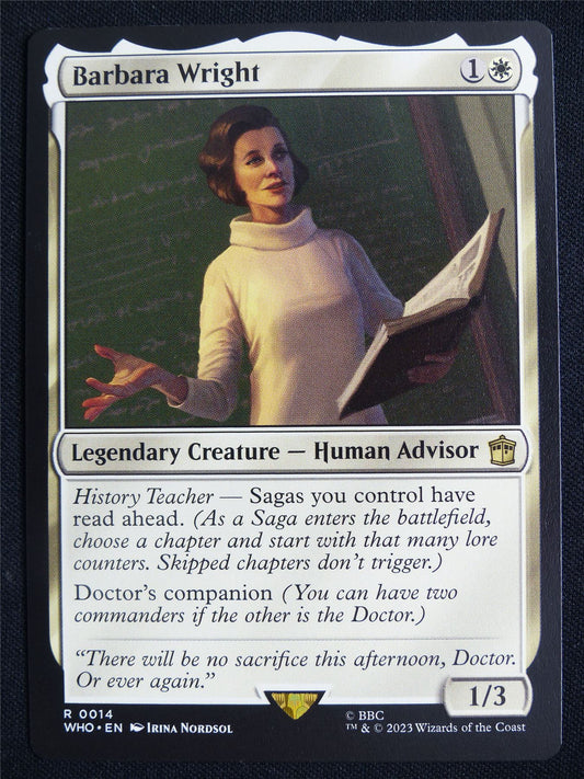 Barbara Wright - WHO - Mtg Card #3JO