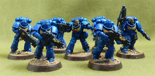 Intercessor Squad set of 7 painted - Space Marines - Warhammer 40K #6UP