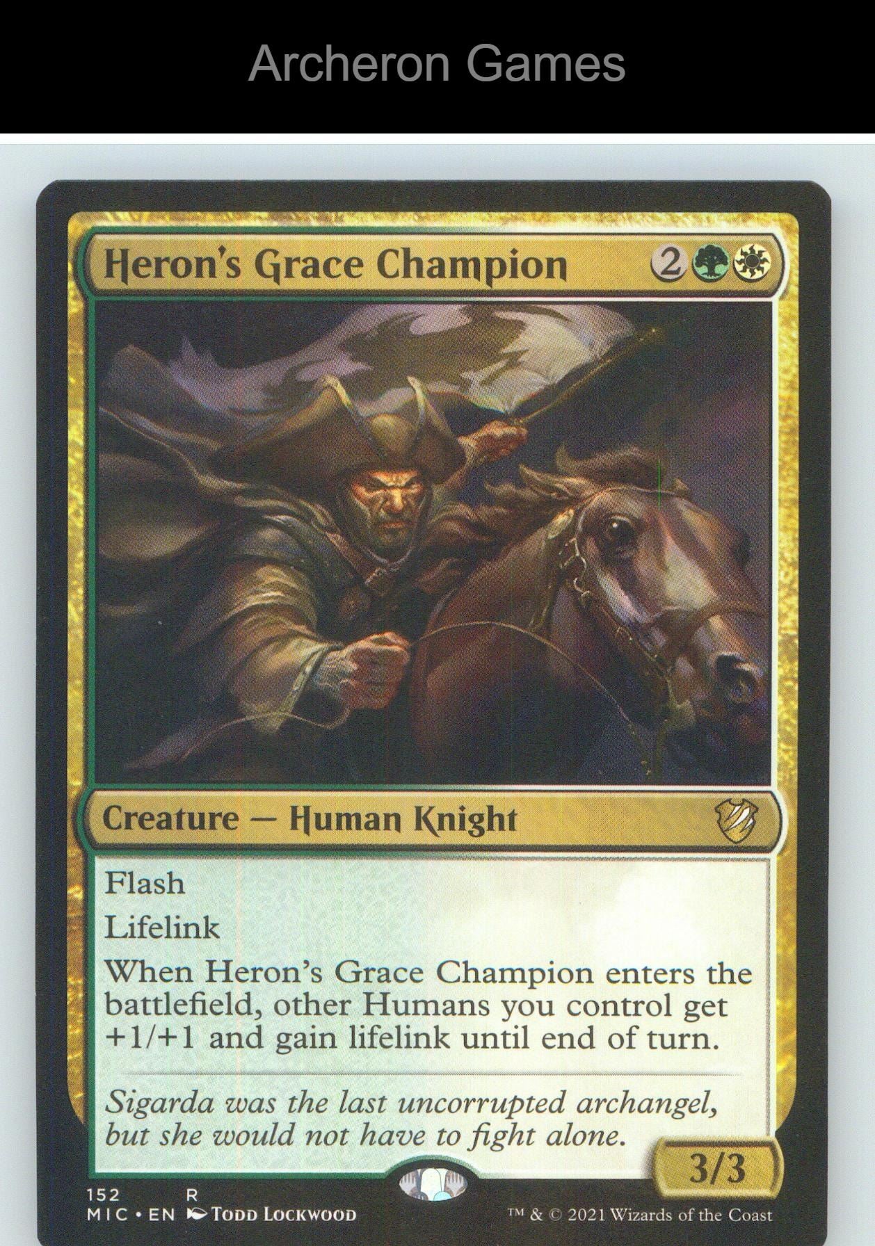 Heron's Grace Champion MIC 152 R MTG Card NM/EX+