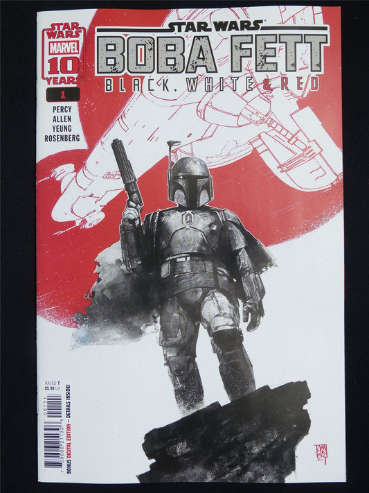 STAR Wars: Boba Fett Black White & Blood #1 - Nov 2025 Marvel Comic #42M
