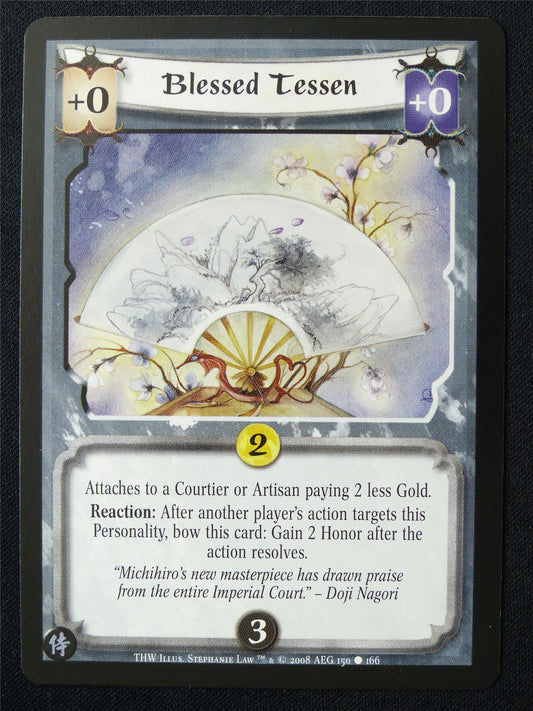 Blessed Tessen - THW - Legend of the Five Rings L5R Card #X8