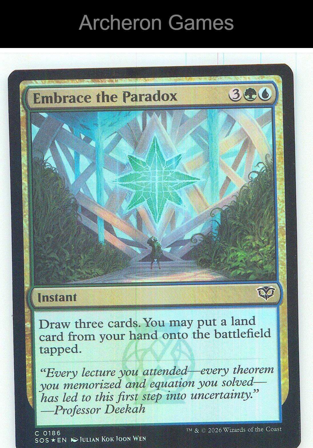 Embrace the Paradox SOS 186 C MTG Card NM/EX+ FOIL