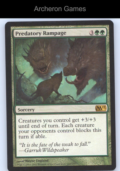 Predatory Rampage 180 R MTG Card Magic 2013 (M13)