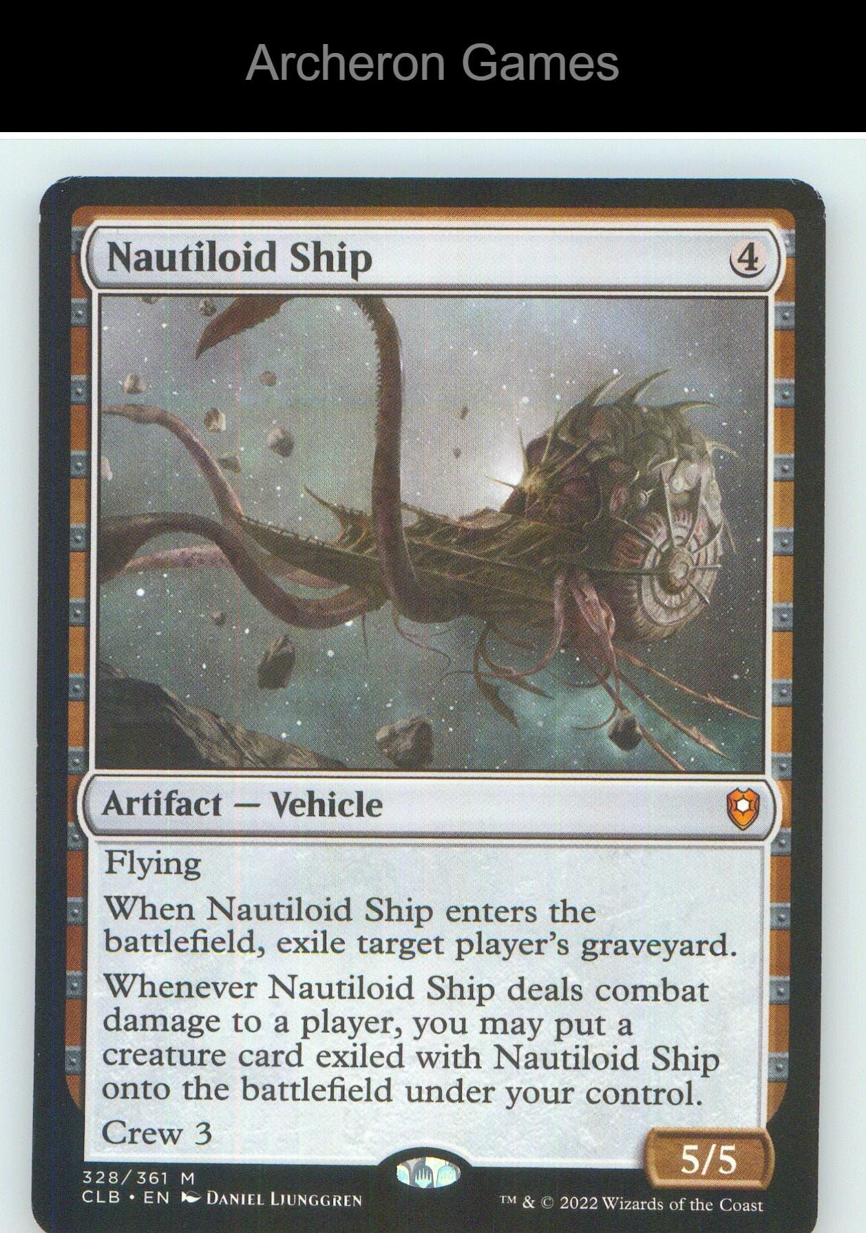 Nautiloid Ship CLB 328 Mythic MTG Card NM/EX+