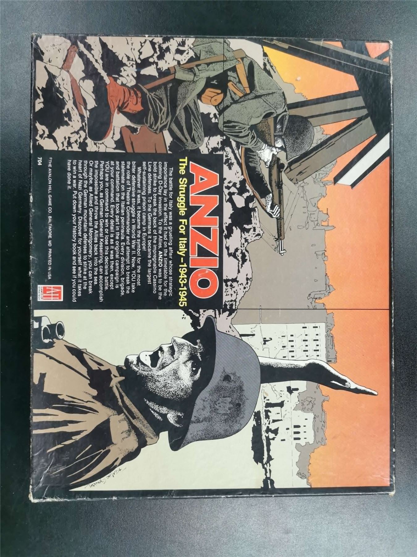 Anzio: The Struggle for Italy 1943-1945 Vintage Board Game - Avalon Hill Games #13