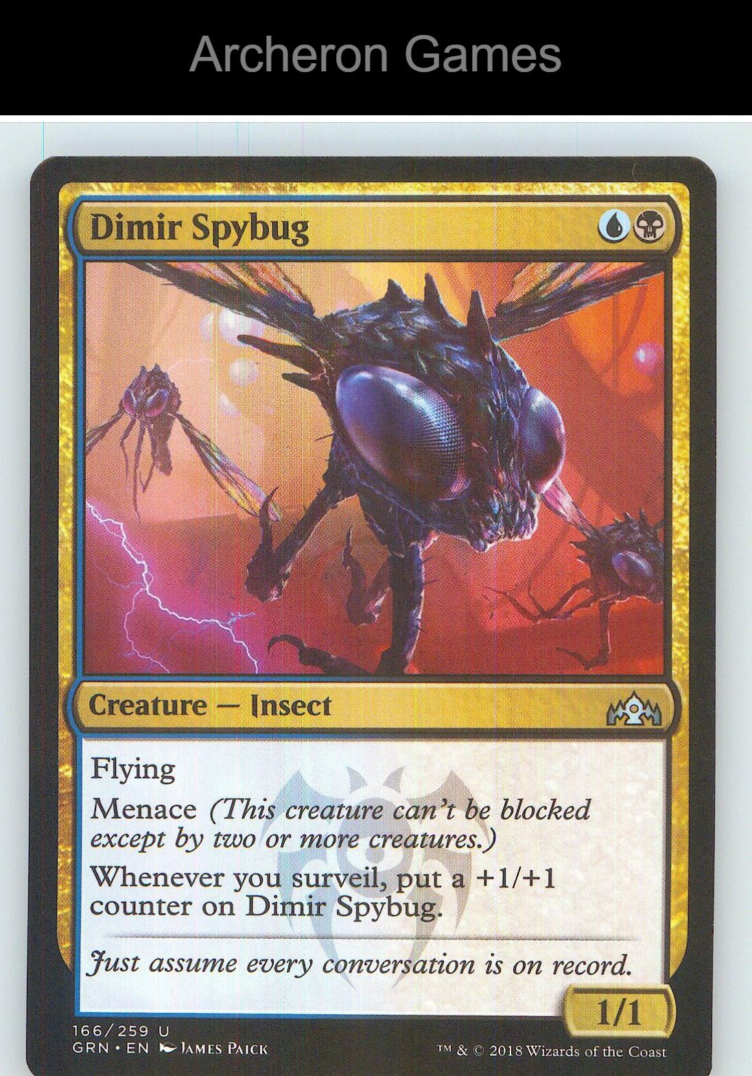 Dimir Spybug GRN 166 UC MTG Card NM/EX+