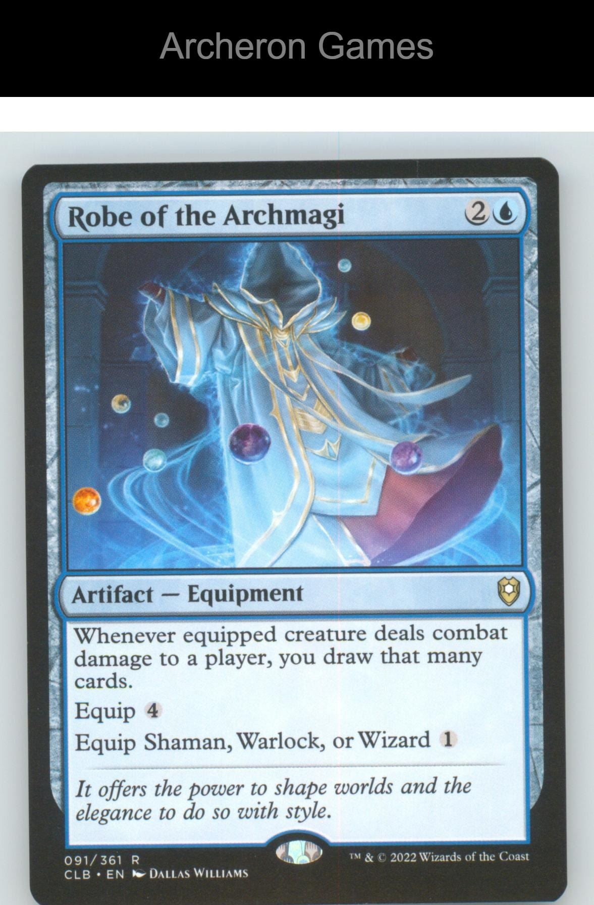 Robe of the Archmagi CLB 91 R MTG Card NM/EX+