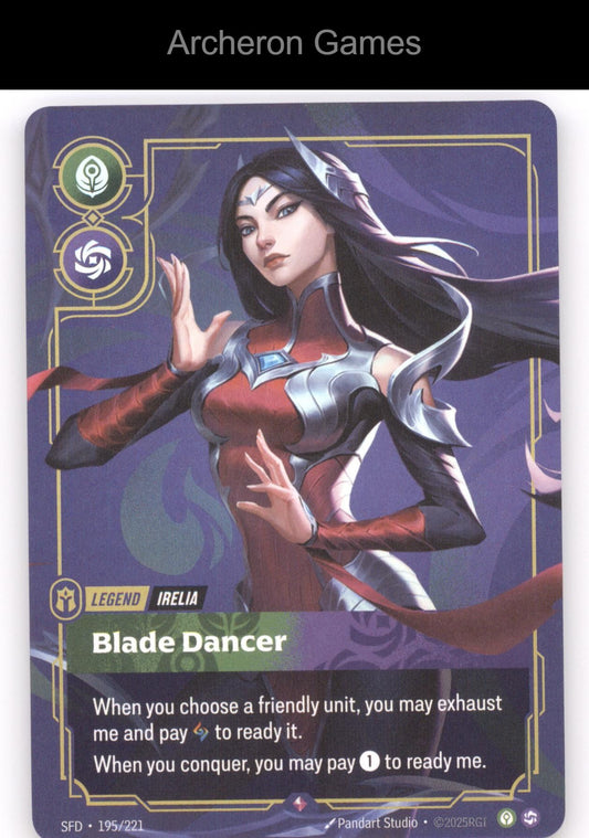 Irelia - Blade Dancer SFD 195/221 R  Card Spiritforged