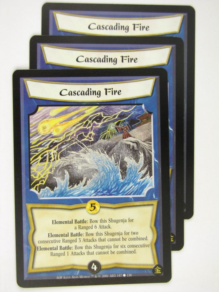 Vintage L5R Cards: CASCADING FIRE x3 # 17A1